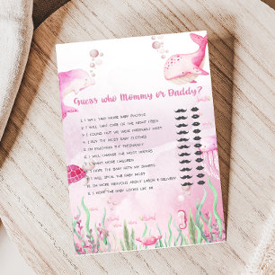 Pink Under the Sea Baby Shower Guess Who Game