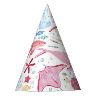 Pink Under The Sea Birthday Party Hat