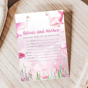 Pink Under the Sea Shower Advice and Wishes Game