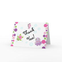 Pink under the sea thank you cards!