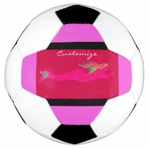 pink underwater mermaid football