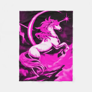 Pink Unicorn Airbrush Art Fleece Blanket