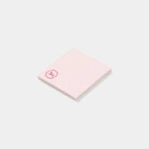 Pink Unicorn and Flowers Post-it Notes
