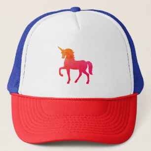 Pink  Unicorn Art Trucker Hat
