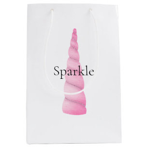 Pink Unicorn Birthday  Medium Gift Bag