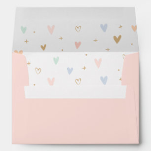 Pink Unicorn Birthday Party Envelope