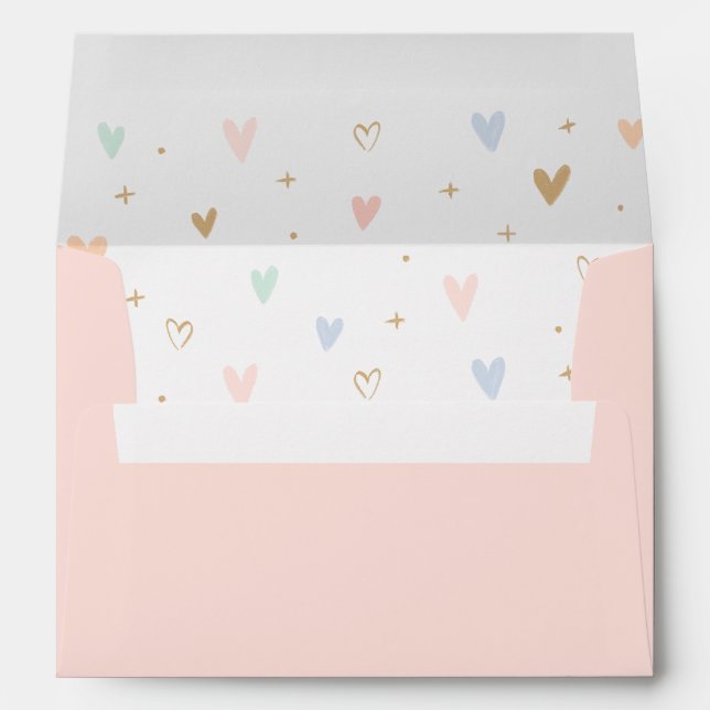 Pink Unicorn Birthday Party Envelope (Back (Bottom))