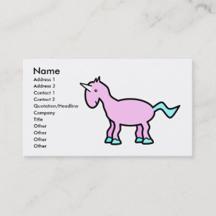 Pink unicorn business card