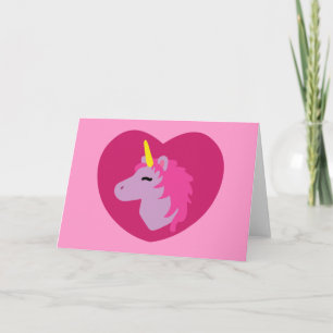 Pink Unicorn Card