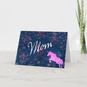 Pink Unicorn Card for Mum