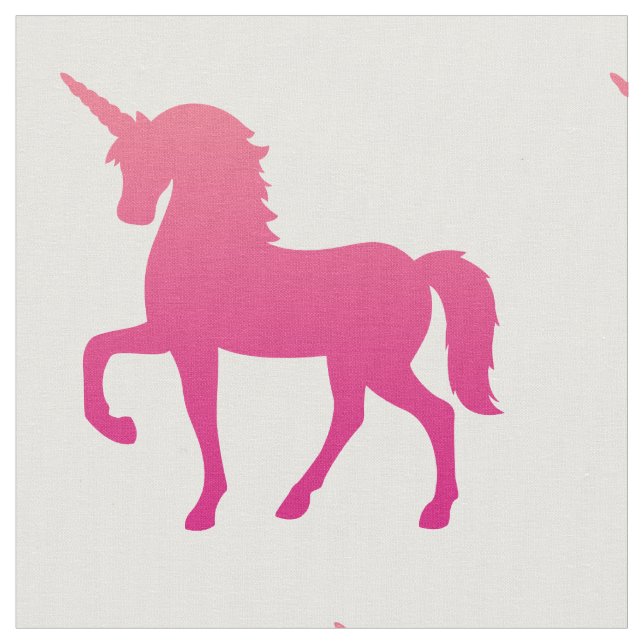 Pink Unicorn Combed Cotton (56" width) Fabric (Close Up)