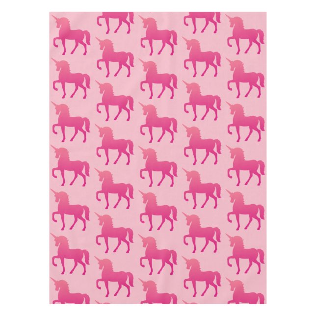 Pink Unicorn Custom Table Cloth (Front)