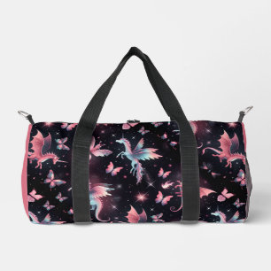Pink Unicorn Dragon Mix Duffle Bag