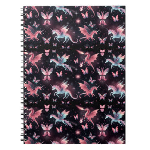 Pink Unicorn Dragon Mix Notebook