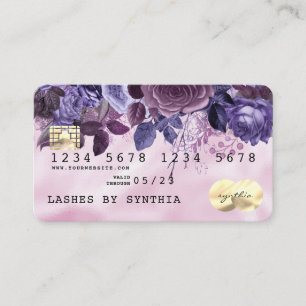 Pink Unicorn Dripping Credit Card Gold Floral