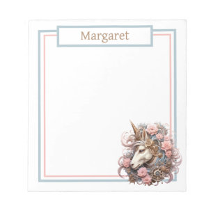 Pink Unicorn Fancy Notepad
