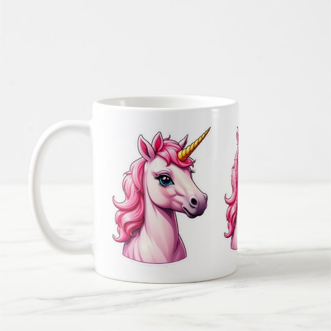 Pink Unicorn Fantasy Coffee Mug (Left)