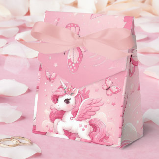 pink unicorn favour box
