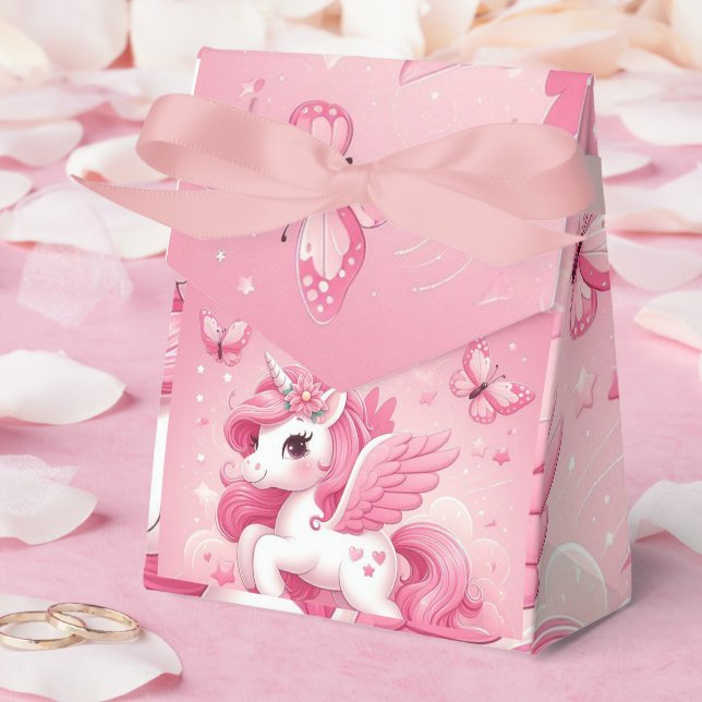 pink unicorn favour box (Wedding)