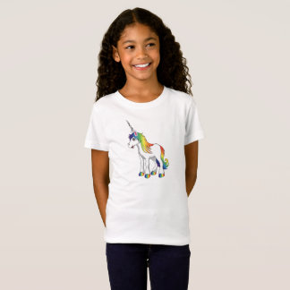 Pink Unicorn Girl's T Shirt