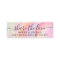 Pink unicorn girly rainbow marble referral card