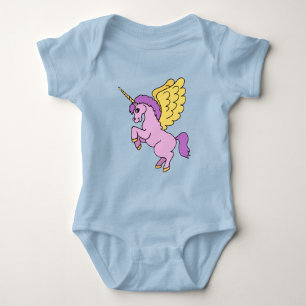 Pink Unicorn Graphic Baby Bodysuit