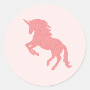Pink Unicorn Happy Birthday Party Stickers