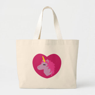 Pink Unicorn Large Tote Bag