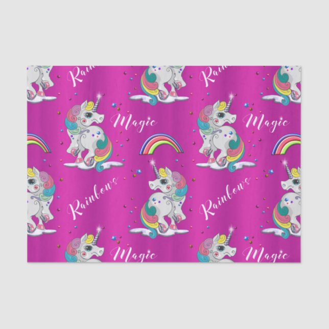 Pink Unicorn Magic Tissue Paper (Front)