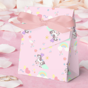 Pink unicorn magical princess girly birthday kids favour box