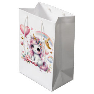 Pink Unicorn  Medium Gift Bag