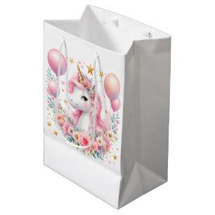Pink Unicorn  Medium Gift Bag