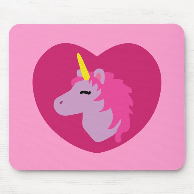 Pink Unicorn Mouse Mat (Front)