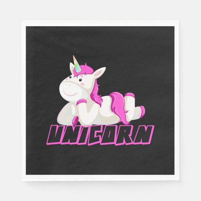 Pink UNICORN     Napkin (Front)