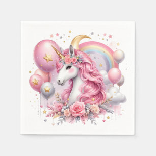 Pink Unicorn  Napkin