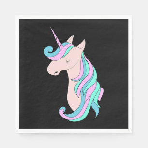 Pink unicorn napkin