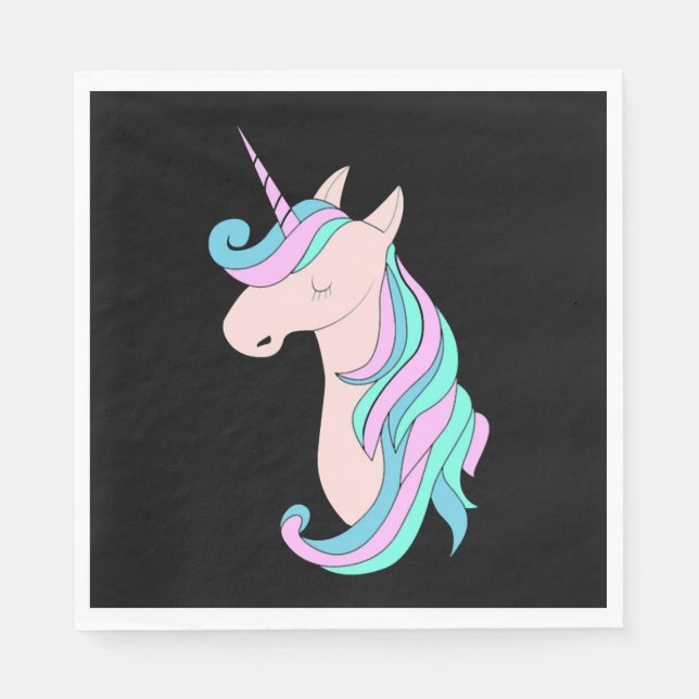 Pink unicorn    napkin (Front)