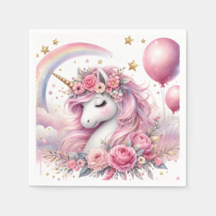 Pink Unicorn  Napkin
