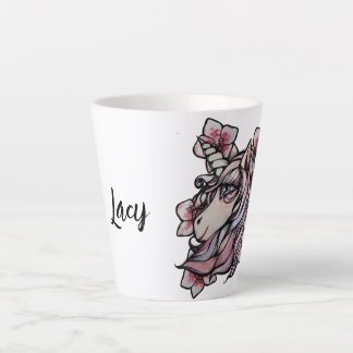 Pink Unicorn Orchids art Orchid Unicorns Latte Mug
