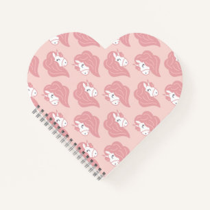 Pink unicorn pattern spiral note book