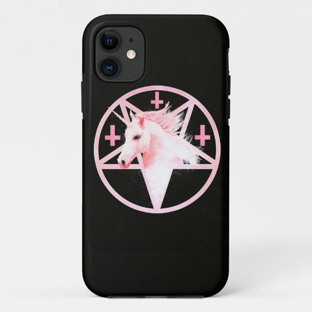 Pink Unicorn Pentagram Case (Back)
