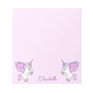 Pink Unicorn Personalised Notepad