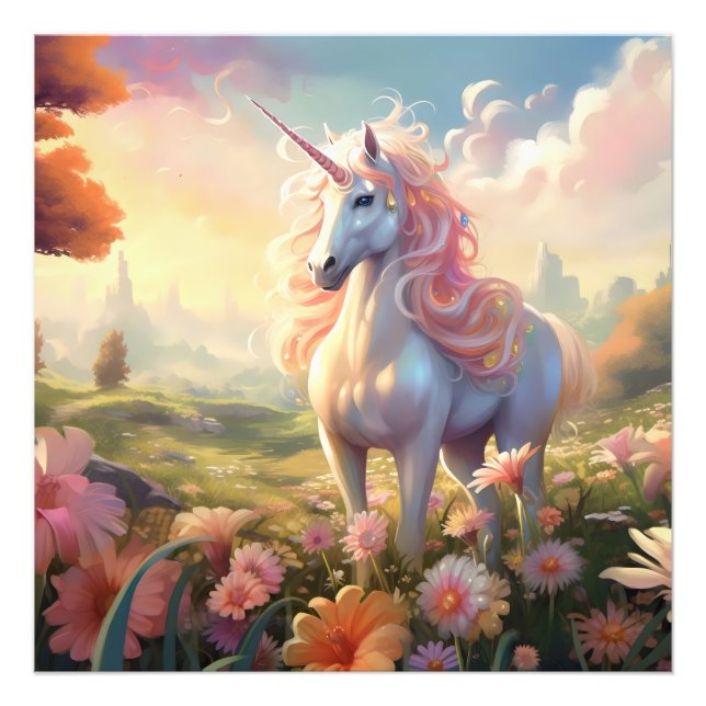 Pink Unicorn Photo Print (Front)
