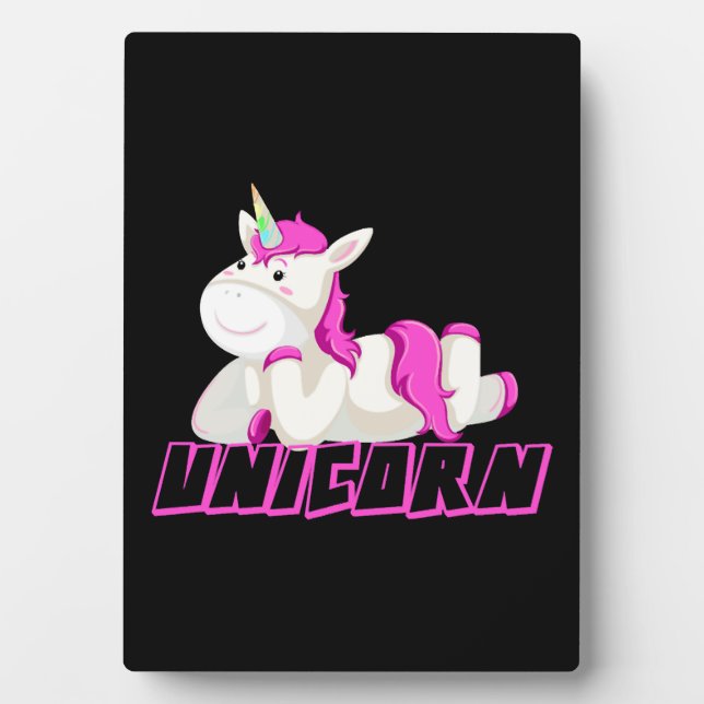 Pink UNICORN     Plaque (Front)