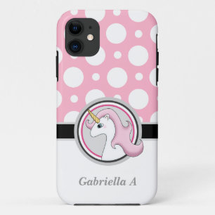 Pink Unicorn Polka Dot iPhone 5 Case