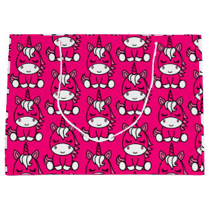 Pink Unicorn Pony Birthday Large Gift Bag