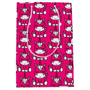 Pink Unicorn Pony Birthday Medium Gift Bag