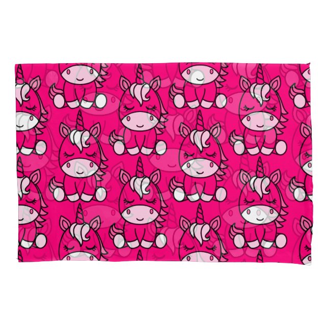 Pink Unicorn Pony Pillowcase (Front-Left)