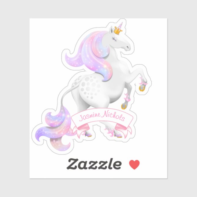Pink Unicorn Pretty Princess Sparkles (Sheet)