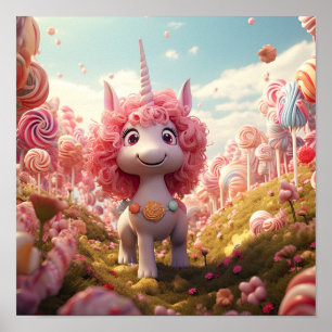 PINK UNICORN Printable Poster